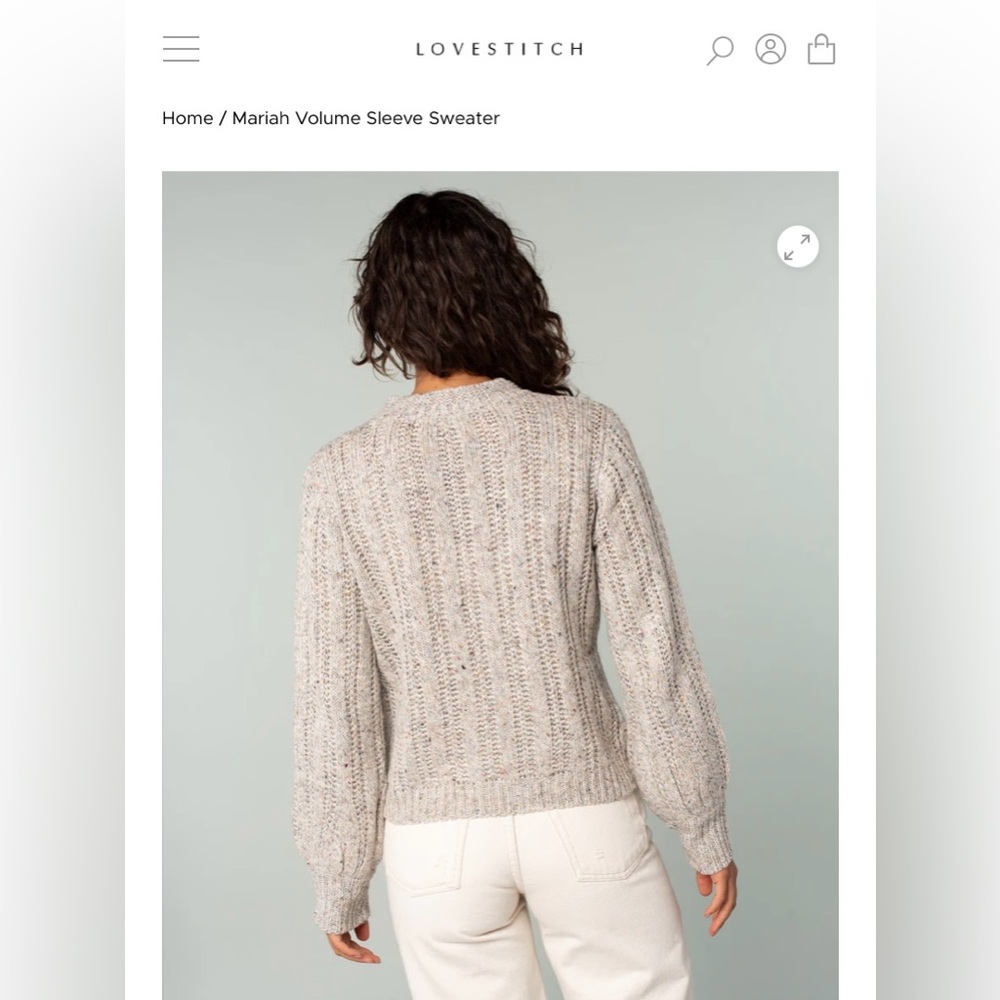 Lovestitch Mariah Volume Sleeve Sweater - Picture 2 of 11